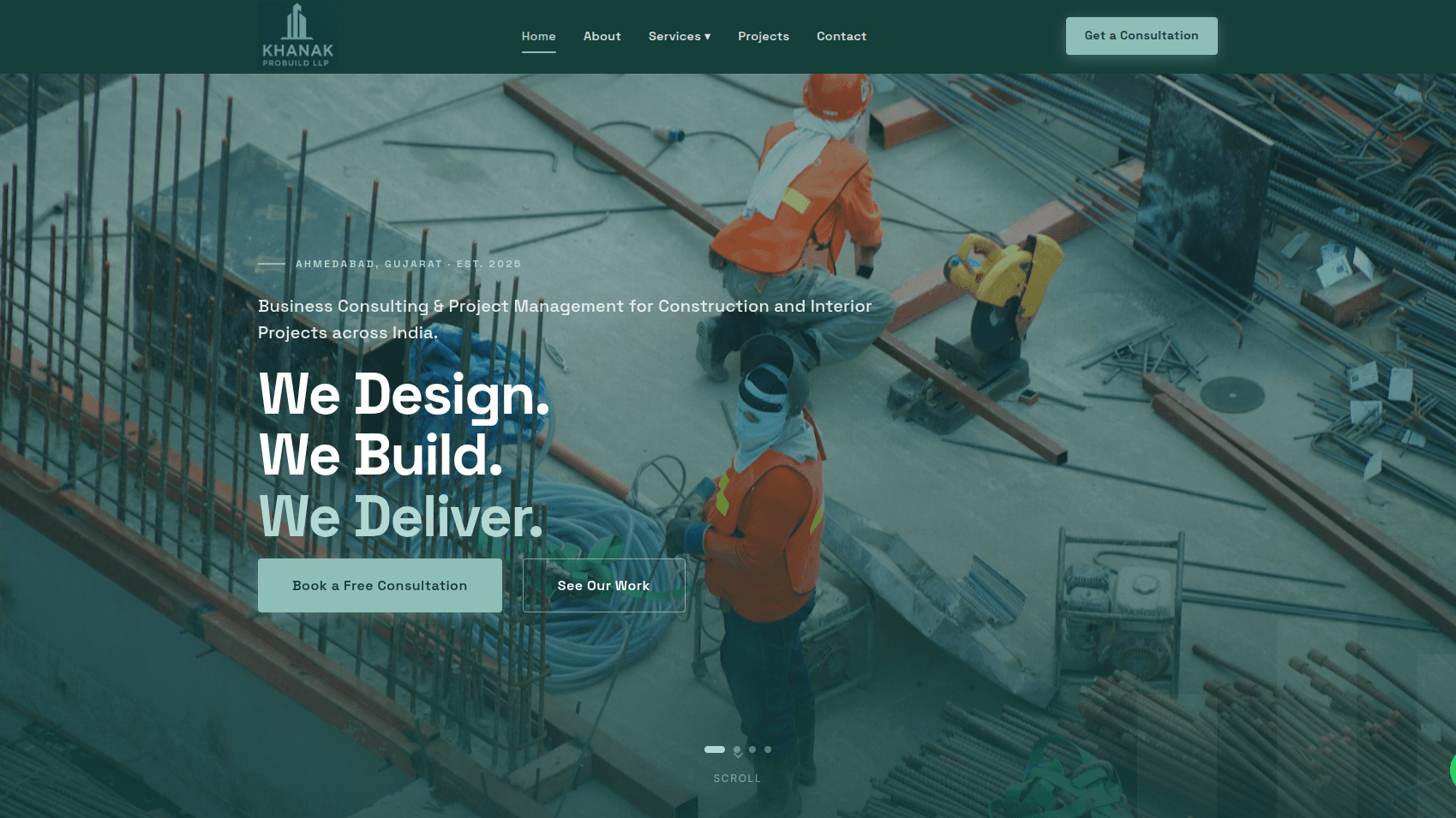 Khanak: construction company website